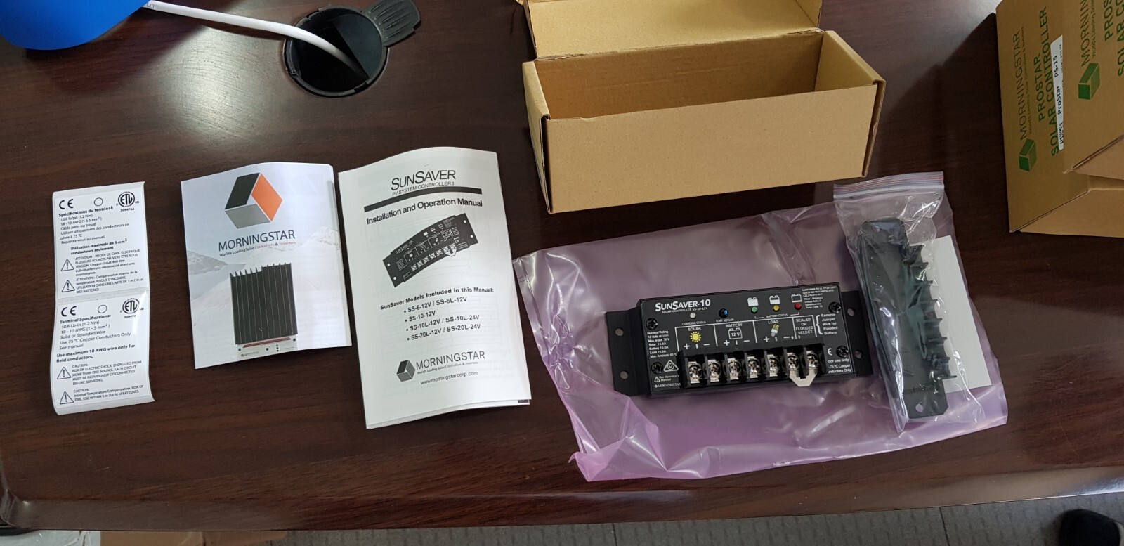 Morningstar Sunsaver Solar Charger Control SS-10L-12V-Gen3 NEW in box