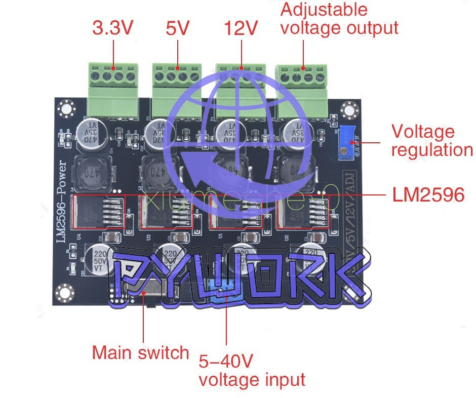 5V-40V LM2596 Multiple Switching Power Supply Board DC-DC Step-Down Module NEW