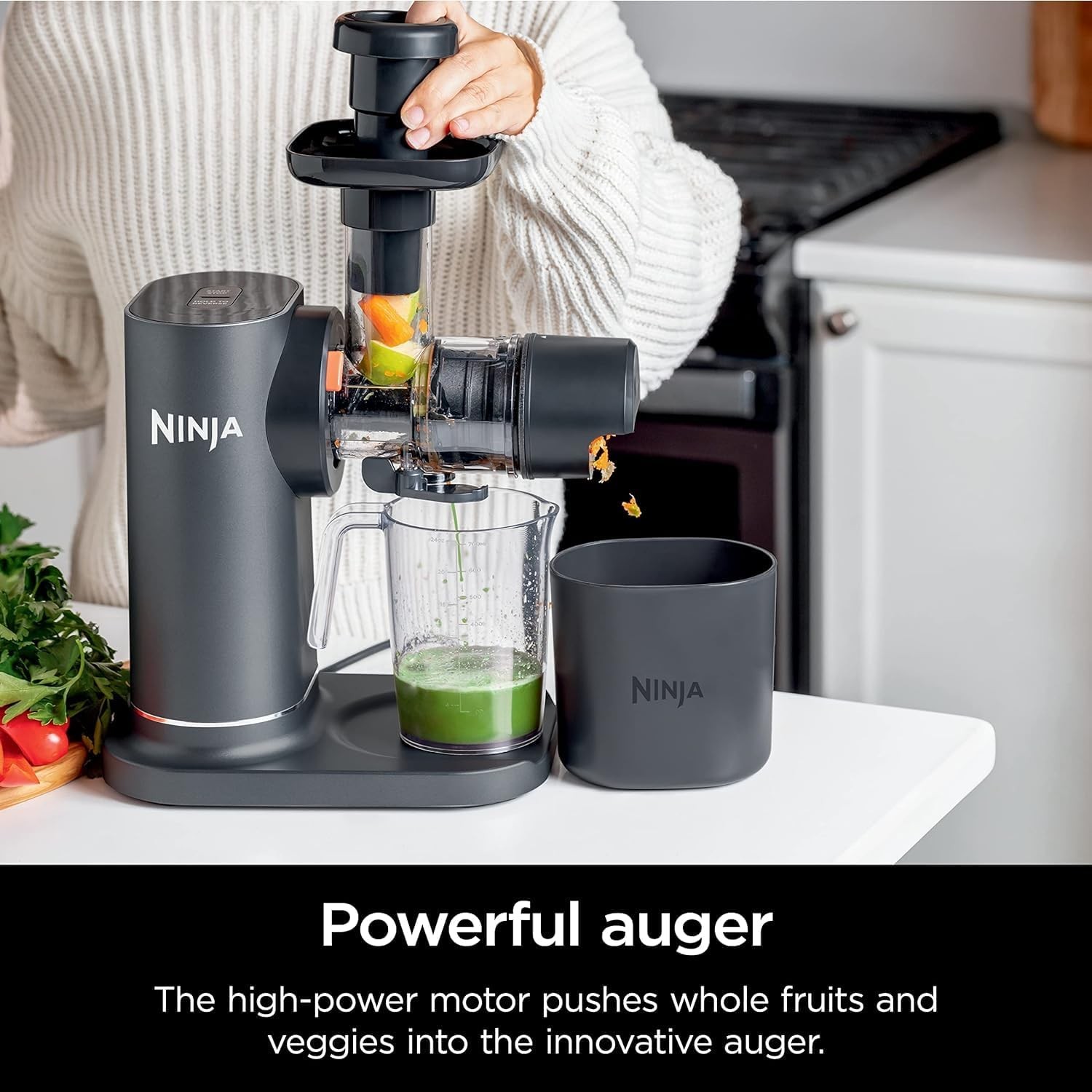 Ninja NeverClog Cold Press Juicer Powerful Slow Juicer W/ Total Pulp Control