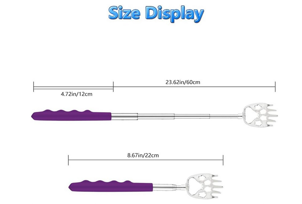 6 Pack Telescoping Back Scratcher - Bear Claw Back Scratchers