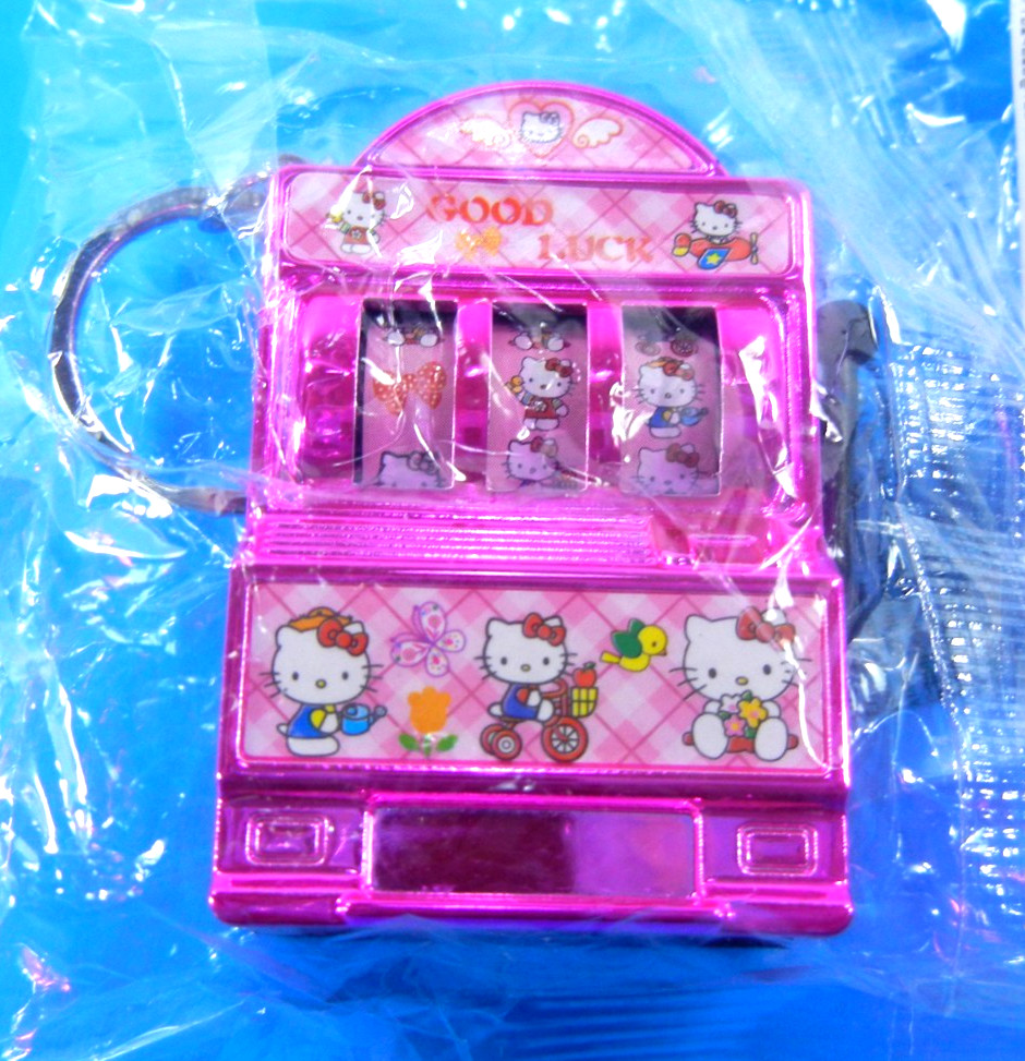 Hello Kitty Slot Machine Key Ring Charm
