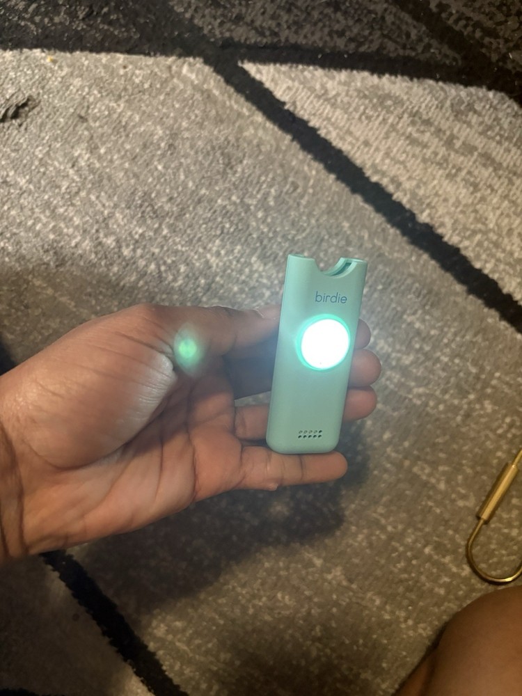 Birdie Personal Attack Alarm Blue Keyring Flash Light Battery Powered