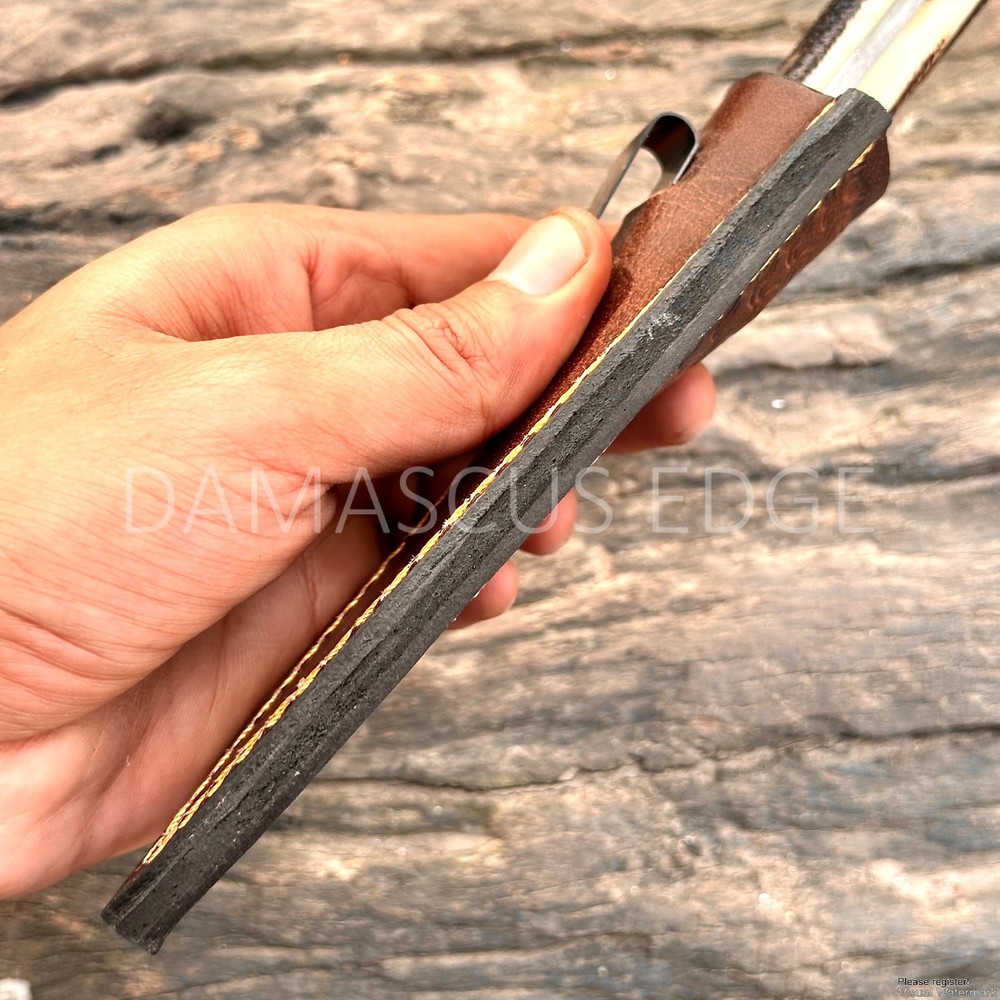 Custom Leather Case for Dagger Knife - Pure Cow Hide - Handmade Engraved