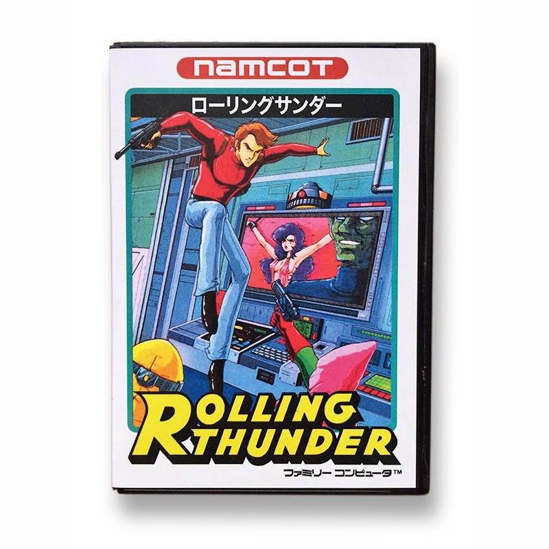 ROLLING THUNDER - Empty plastic box Replacement spare case Famicom