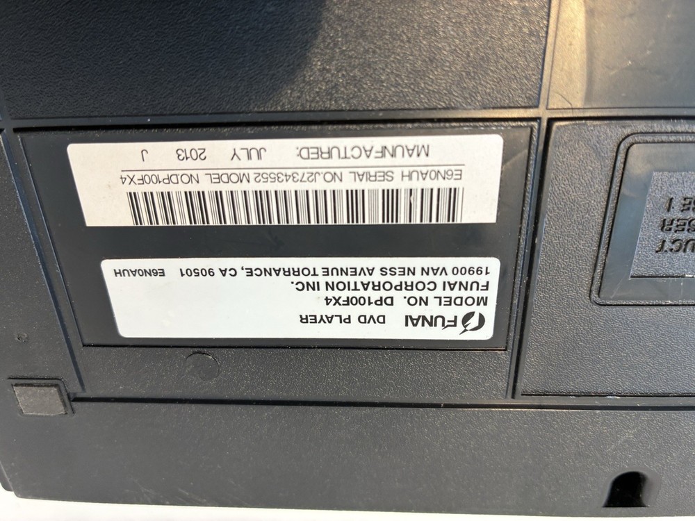 Funai DVD Player. DP100FX4. Tested Working No Remote.