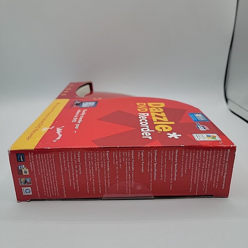 Dazzle DVD Recorder Save Enhance Share Capture Video Includes Pinnacle Studio