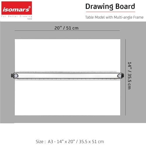 A3 Melamine Drawing Board Table Model Parallel Motion 14"x20"