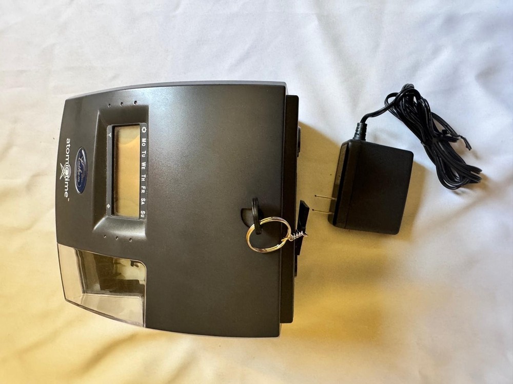 Lathem 1600E Atomic Time Traditional Punch Clock with Power Adapter & User Guide