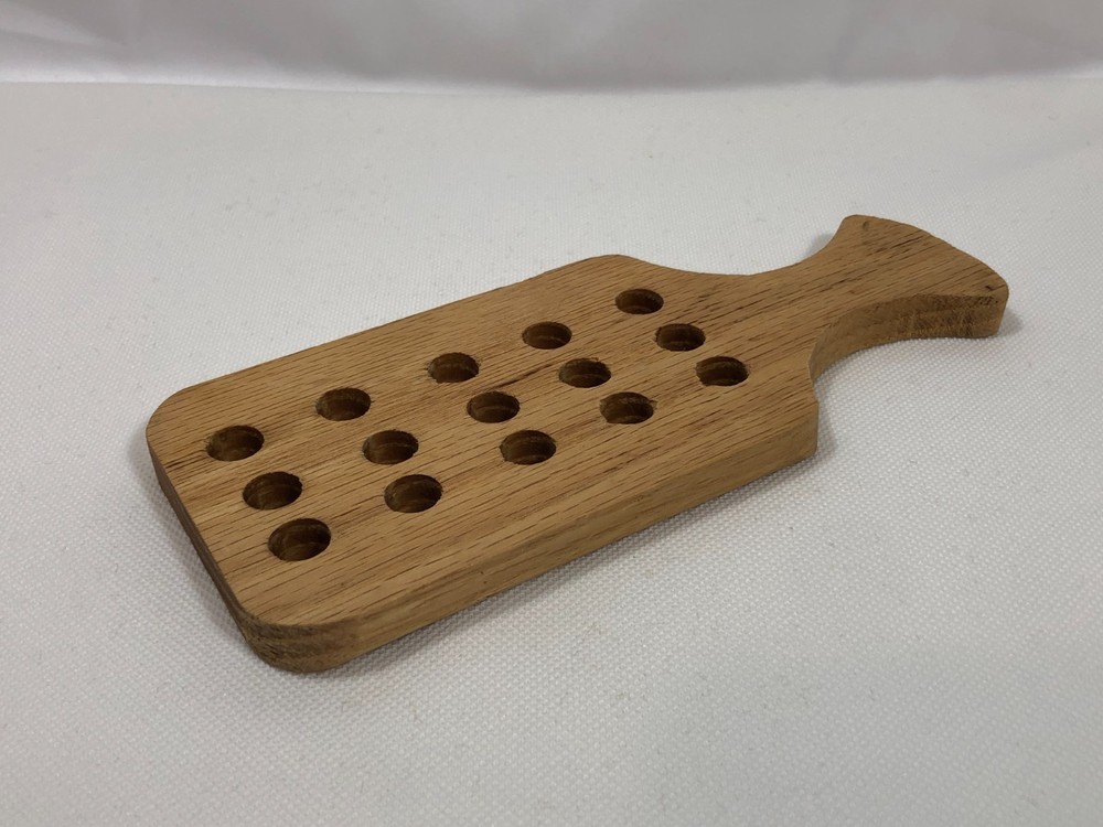 HANDMADE MUZZLELOADER ROUND BALL LOADING BLOCK ~ .45 CAL, 15 ROUNDS ~ VGC