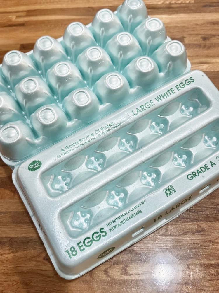 Styrofoam 18 Count Egg Carton 4x