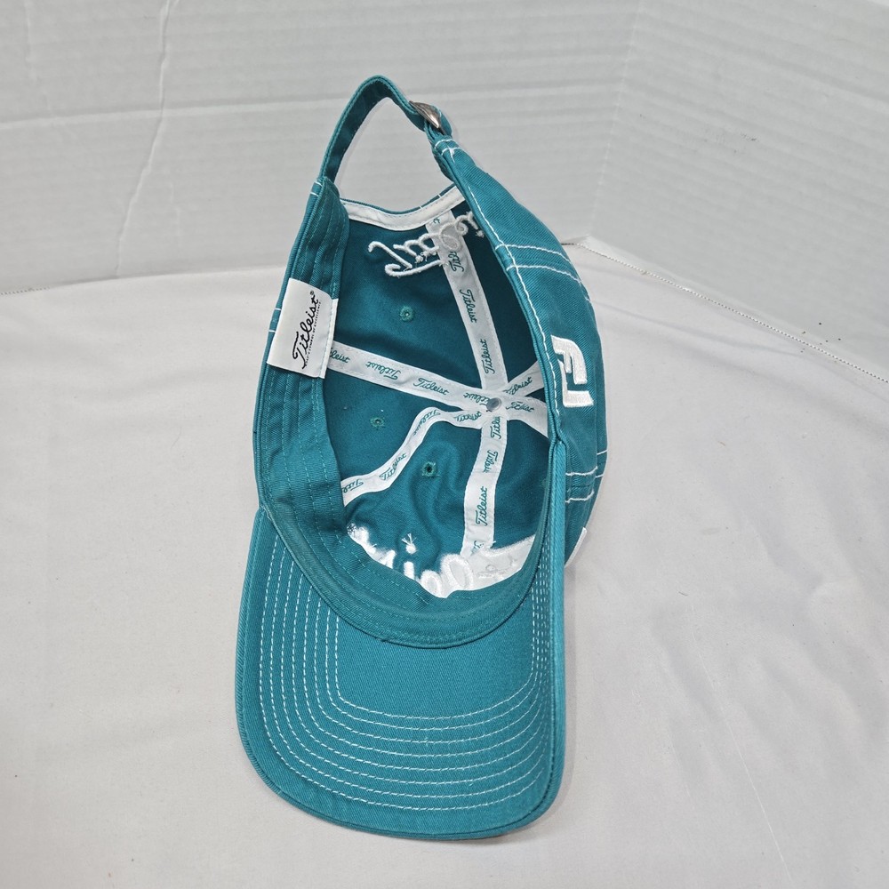 Titleist Prov1 Golf Hat Adj Strapback Dad Cap Teal Euc