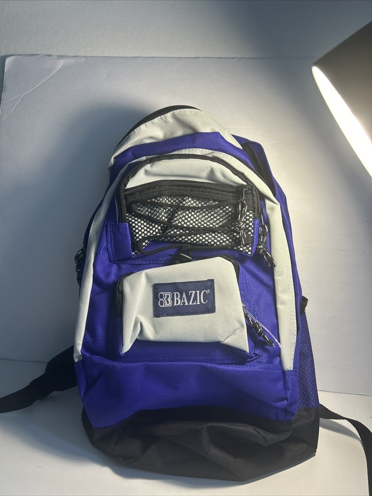 BAZIC COLLECTION CLASSIC Backpack Purple And Black UNISEX