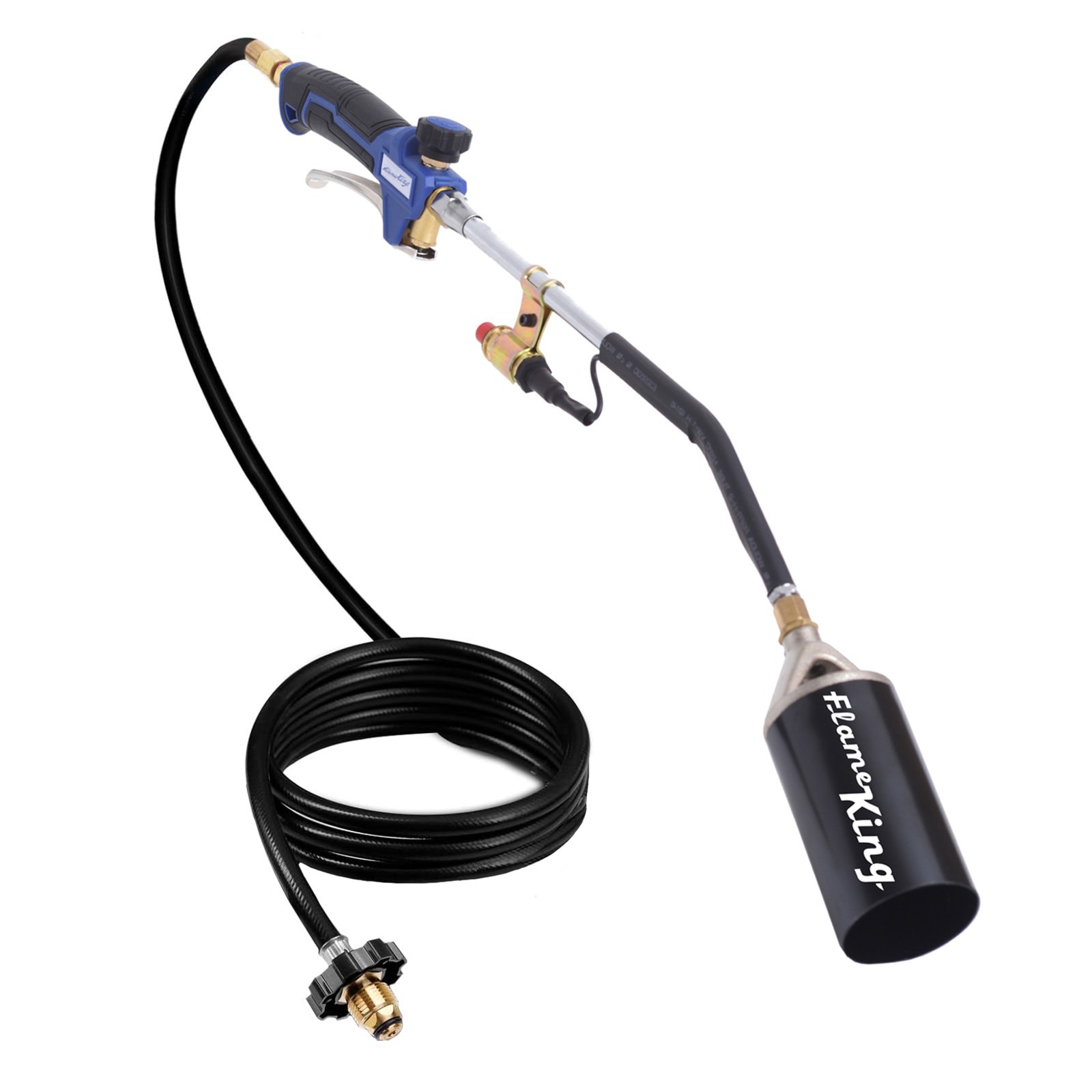 340,000 BTU Propane Torch Self Igniting with Turbo Blast Trigger - 10FT Hose