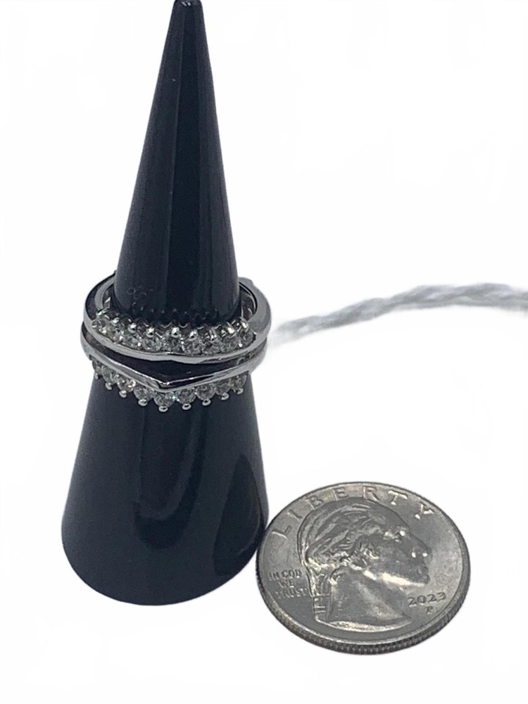 Sterling Silver & Cubic Zirconia Guard Ring