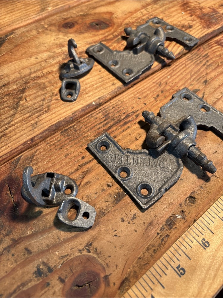 Cast Iron Acme Shutter Hinges 2 Sets, Left 3" x 5"