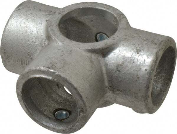 PRO-SAFE Galvanized Structural Pipe Rail Fitting: Side Outlet Tee, 1-1/4" Pipe