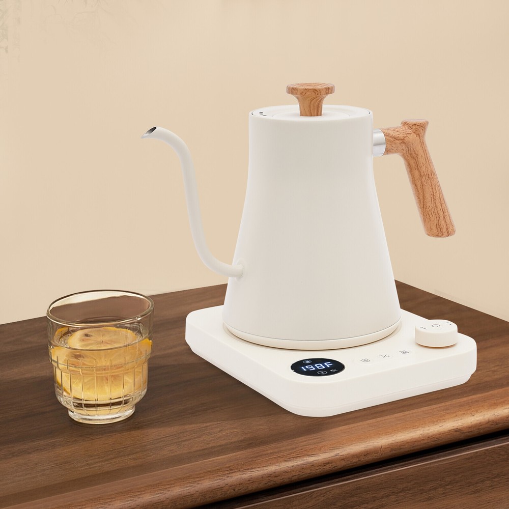 Tabletop Electric Gooseneck Kettle 1200W Electric Tea Kettle w/ Memory Function