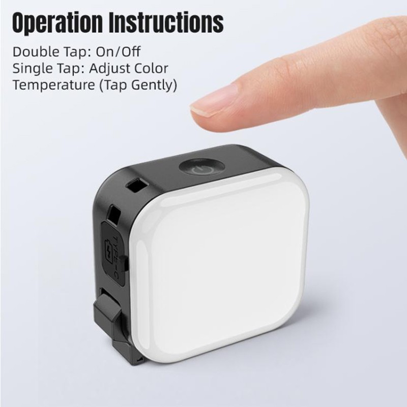 For DJI Osmo Action 6 / 5 Pro / 4 / 3 STARTRC Small Cube Fill Light