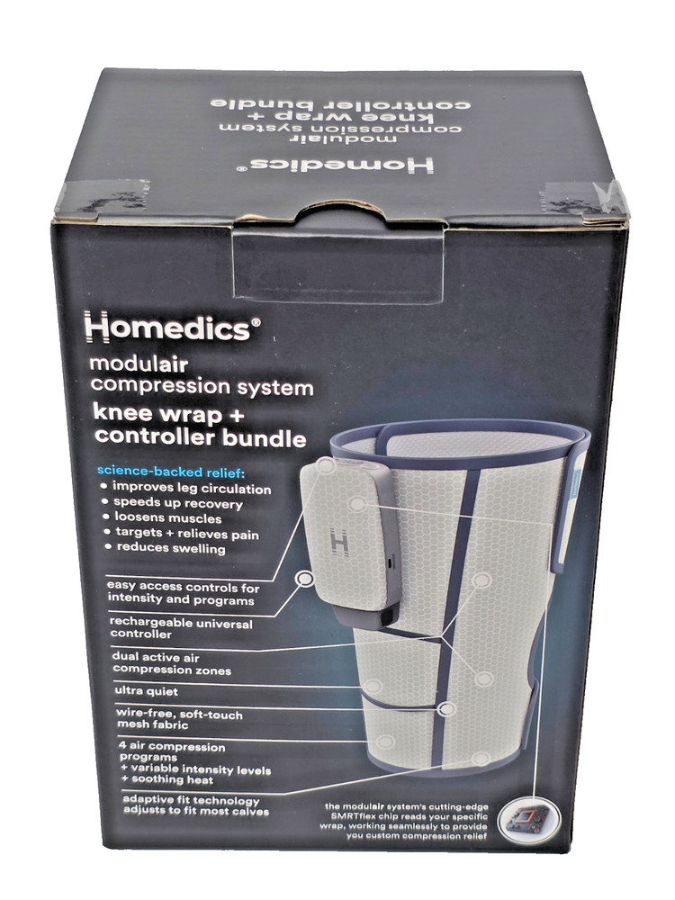 Homedics Modulair Compression System Knee Wrap Controller Bundle Pain Relief New