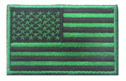Patch - Green US Flag 2"x3" Hook Backing * Great for Hats or Backpacks! 🏴🏴
