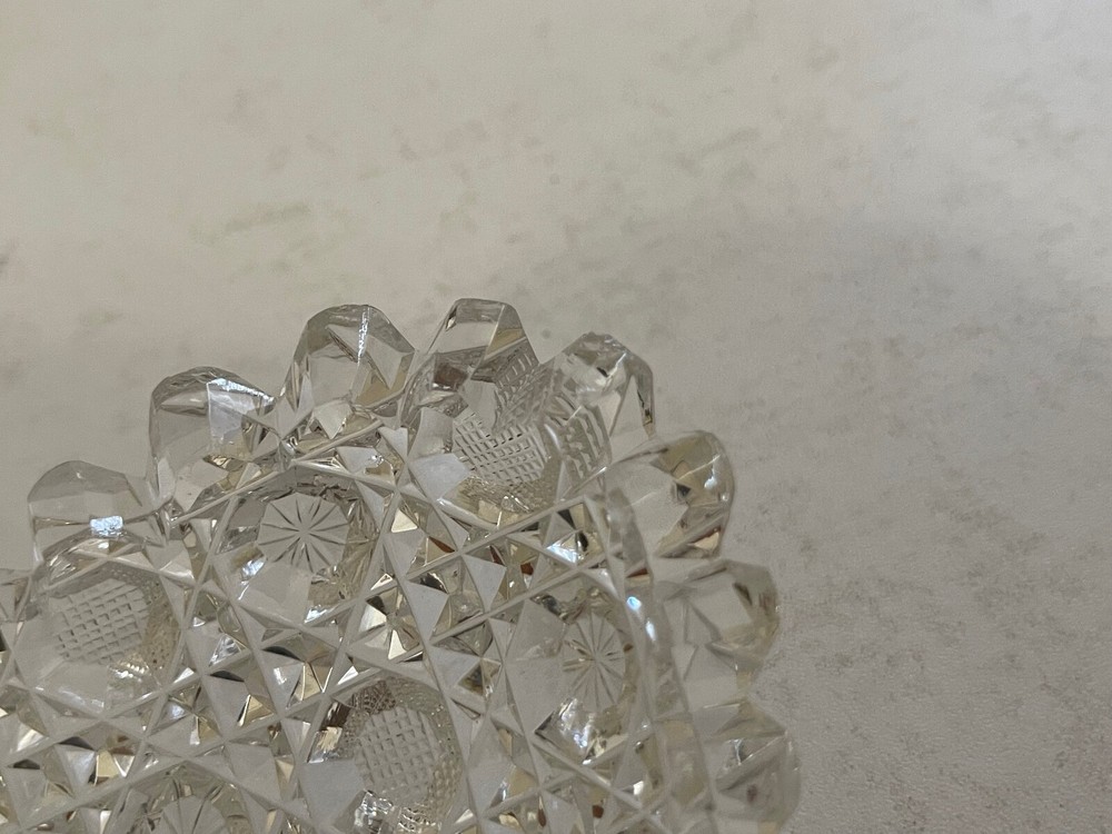 Antique ABP Oval Shape Cut Glass Tray