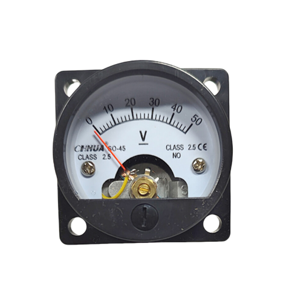 DC 0 - 50V Analog Voltmeter Analogue Voltage Panel Meter SO45 Direct Connect H