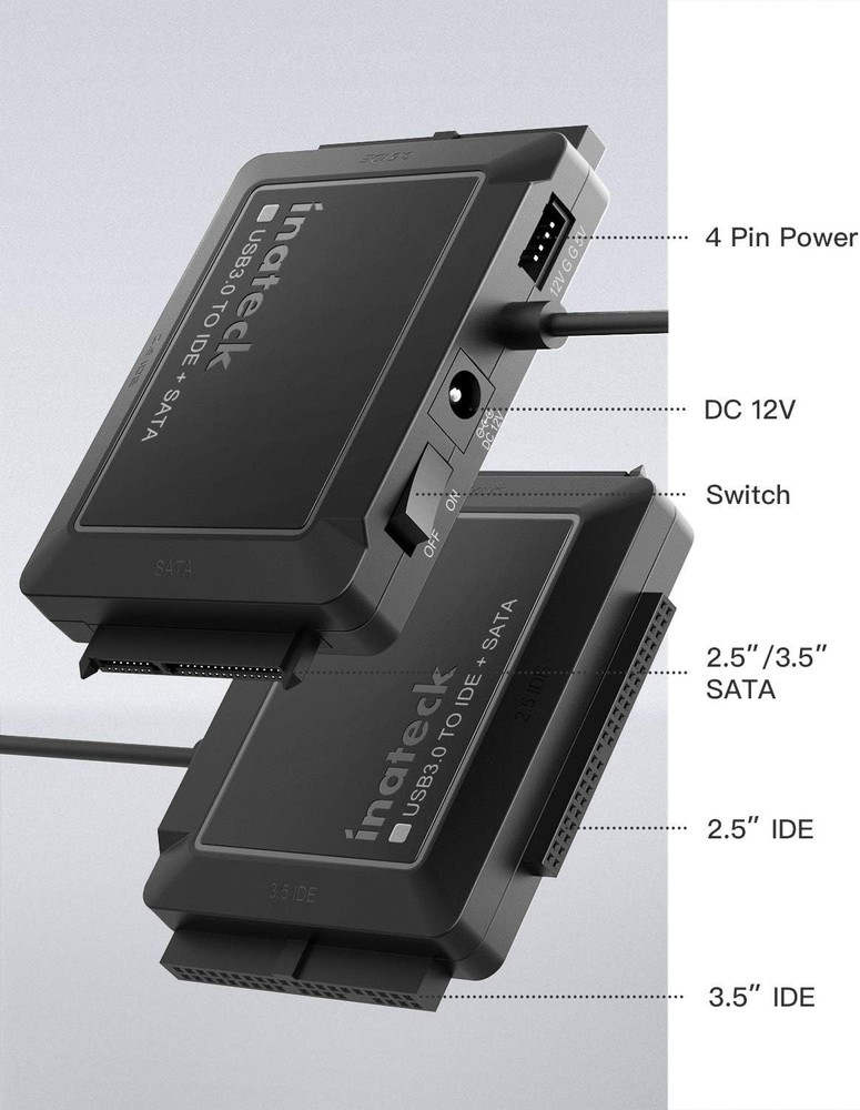 Compact USB 3.0 Hard Drive Reader - Connect 2 Drives Simultaneously with Ease