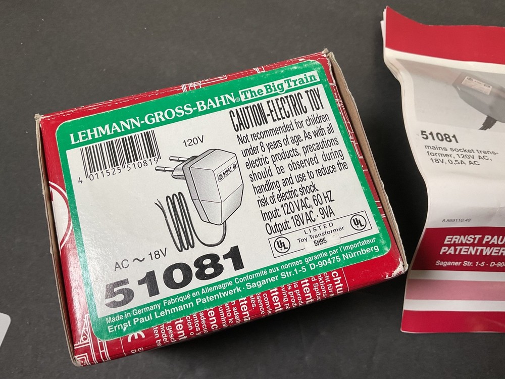 LGB G Scale 51081 Train Power Adapter 🚂 !LOOK!