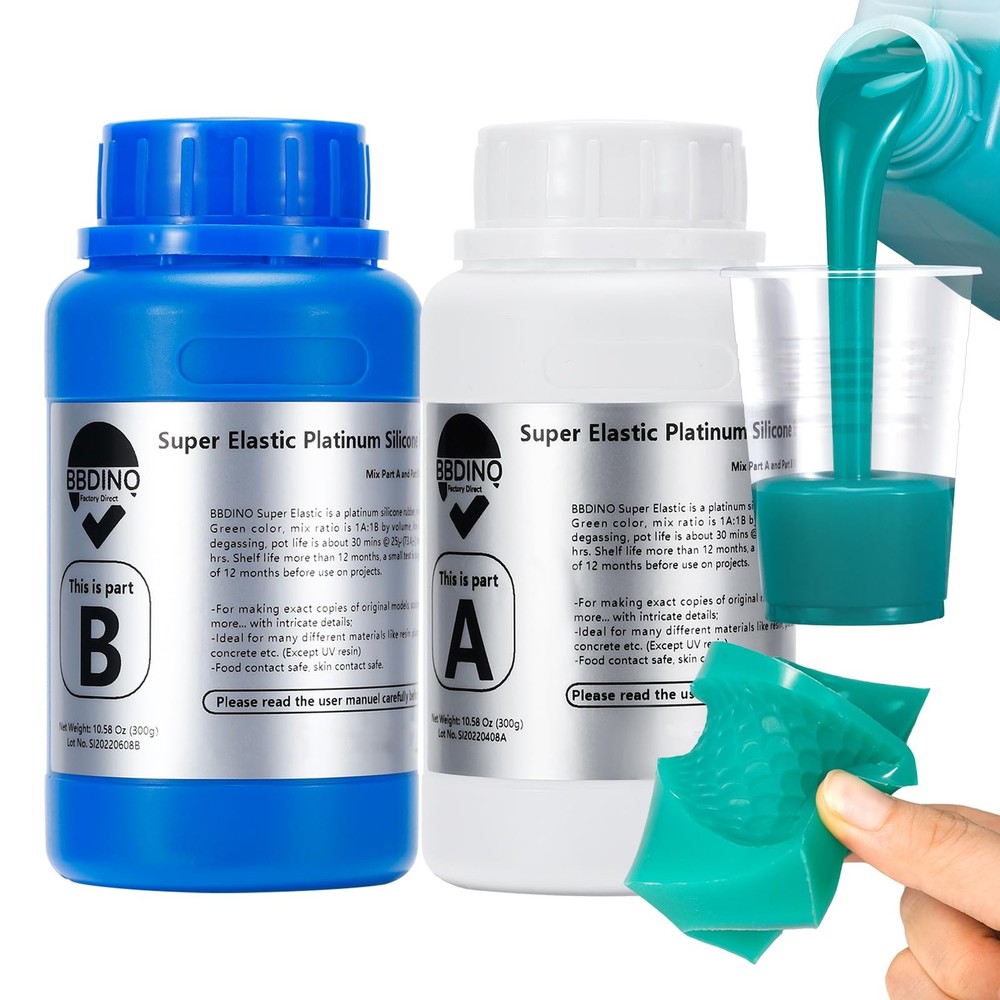 Bbdino Silicone Mold Making Kit, Super Elastic Liquid Silicon For Mold