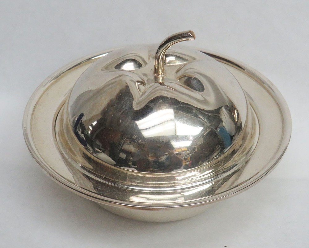 VINTAGE STERLING SILVER APPLE SHAPE LIMON BOX