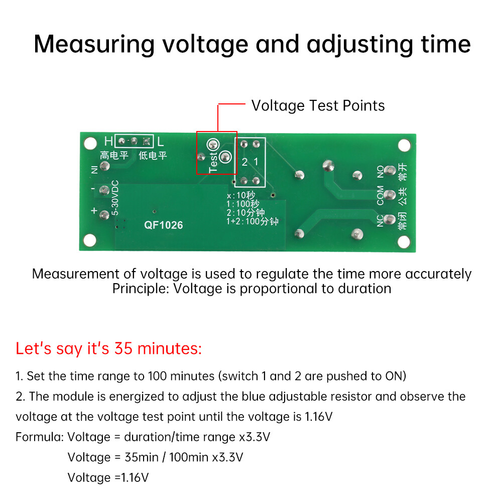 DC 4-30V 1 Way Time Delay Relay Module Adjustable Trigger Delay Switch Module