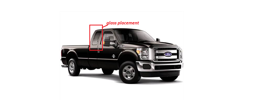 Fits 1999-2016 Ford F250,F350,F450,F550 Passenger side (Right) Quarter Glass