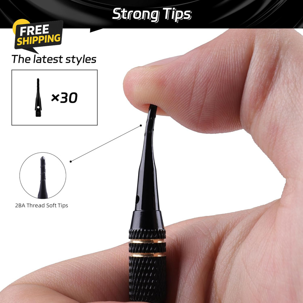 Darts Plastic Tip - Professional Soft Tip Darts Set 18 Grams with Carry Case