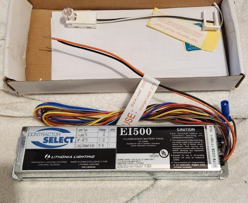 LITHONIA LIGHTING EI500 Fluorescent Battery Pack