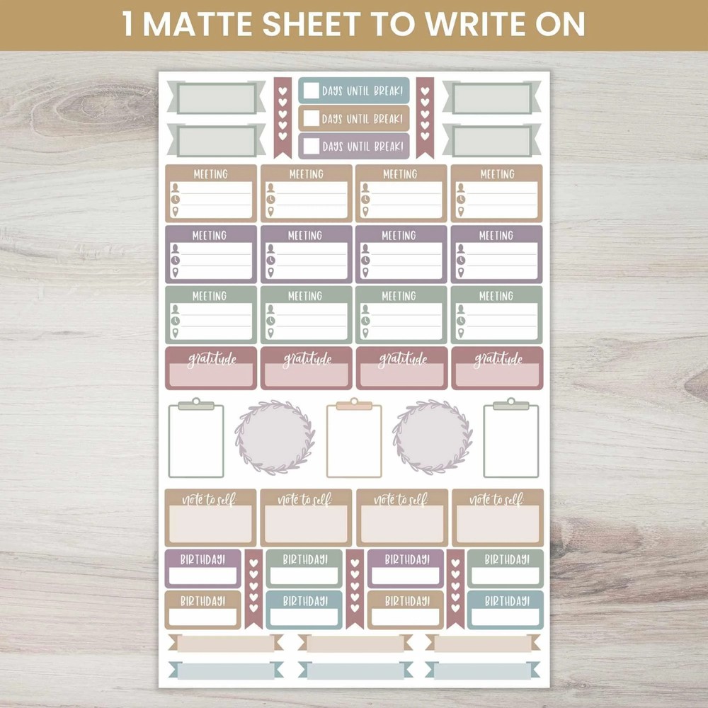 Planner Stickers | Teacher Pack | Cool Tones