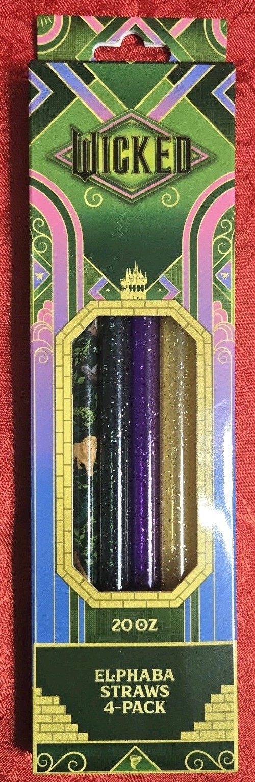 Wicked x Stanley Elphaba 20oz Straws CharCharms 4-Pack Limited Edition New 0Ship