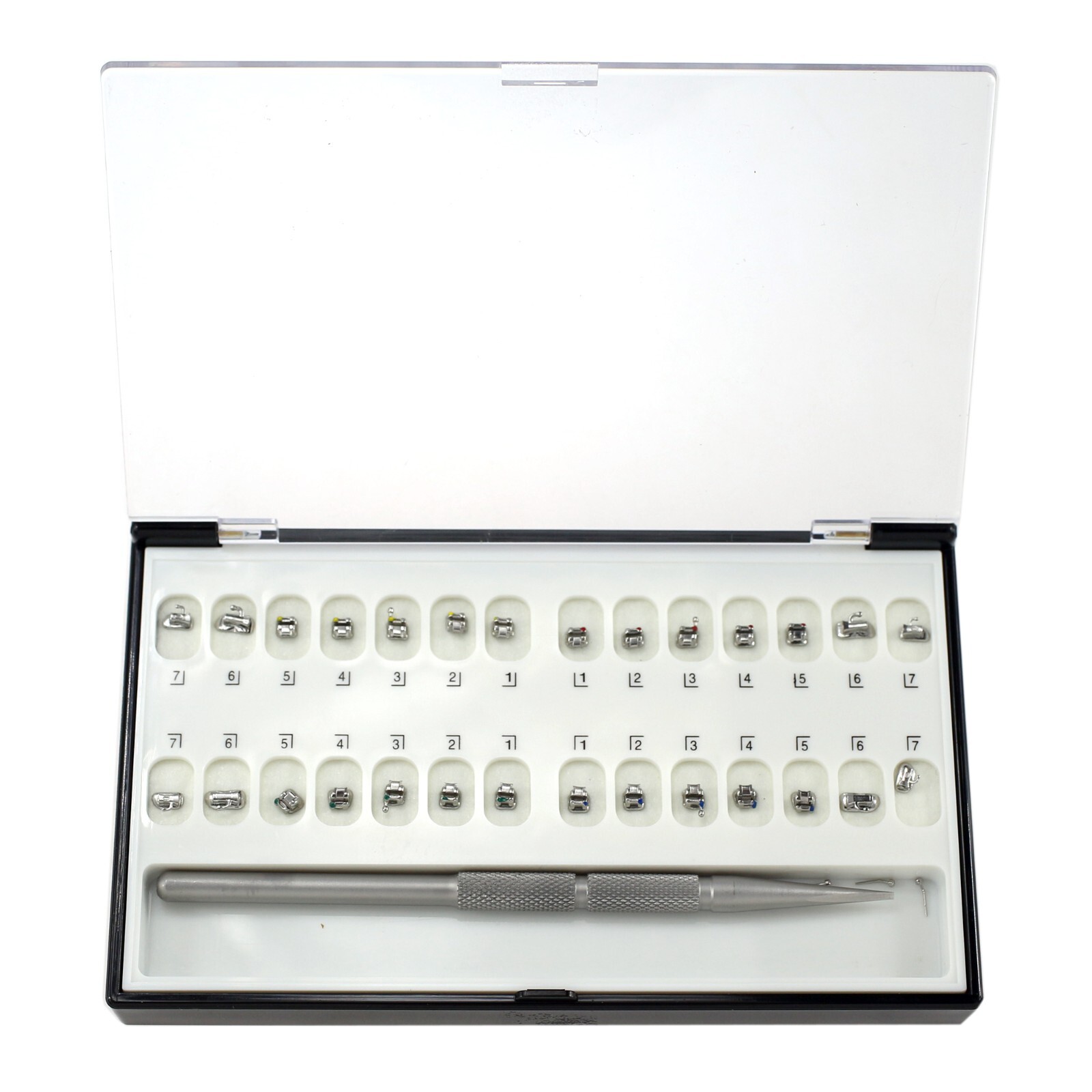 Dental Orthodontic Self Ligating Brackets Braces Buccal Tubes Metal MBT 022 345