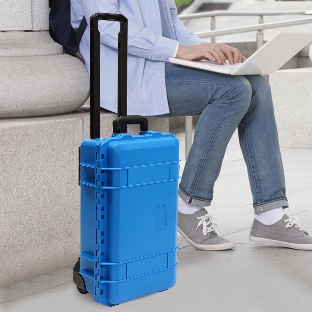 22" Camera Hard Case Protective Roller Camera Press Lock Carrying Case Dustproof