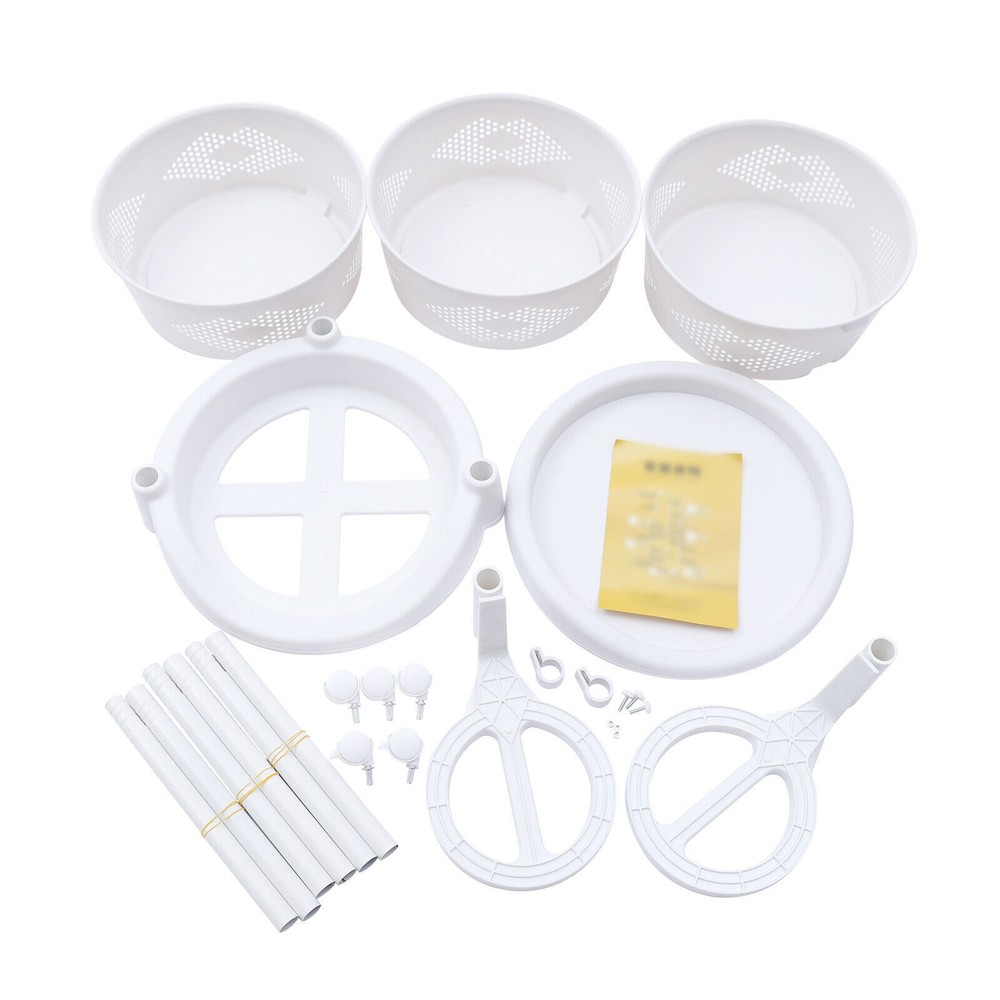 Kitchen Storage Cart Rotating Basket Vegetable Rack Multi-Layer Storage Shelves