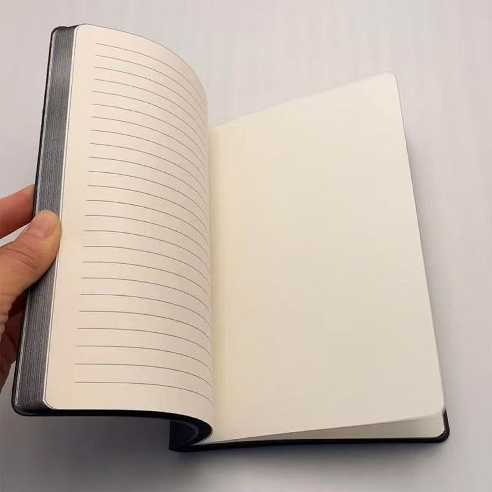 New Black Notebook With Logo Bookmark