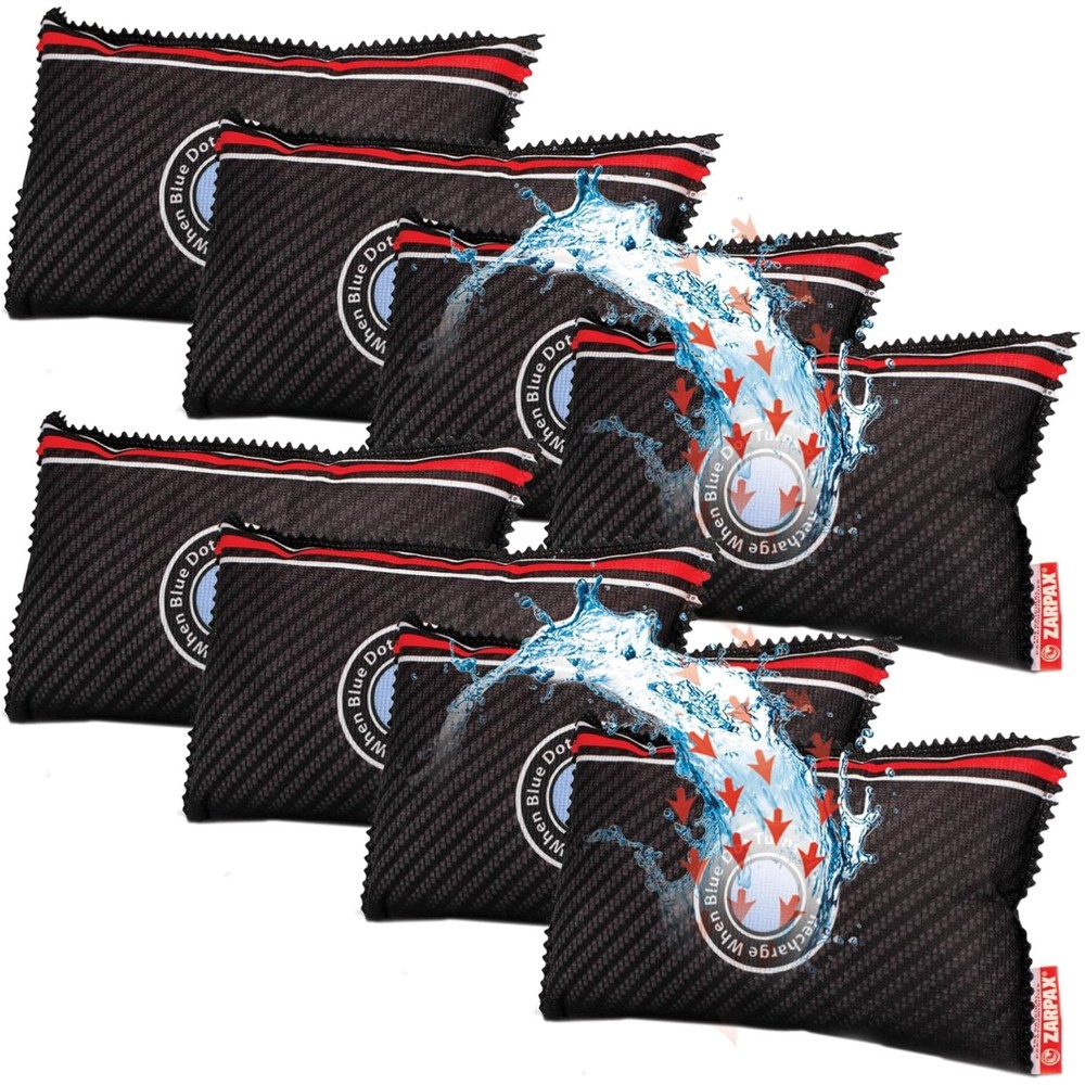 8-Pack Reusable Car Dehumidifiers - Prevent Fogging & Dampness, Compact Design