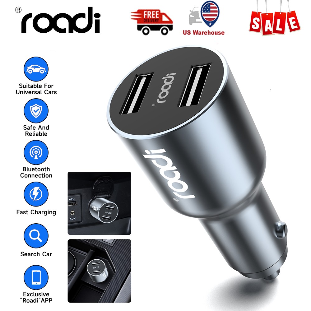 Dual USB Charger Power Adapter Car Cigarette Lighter Socket Splitter DC 12V