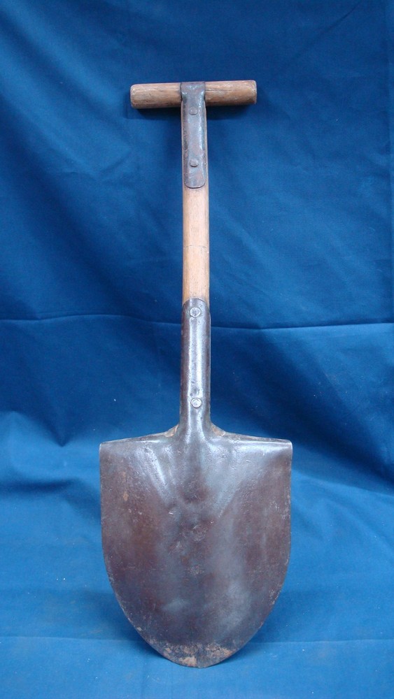 Original WWI WWII US Army M1910 T-Handle Field E-Tool Entrenching Shovel