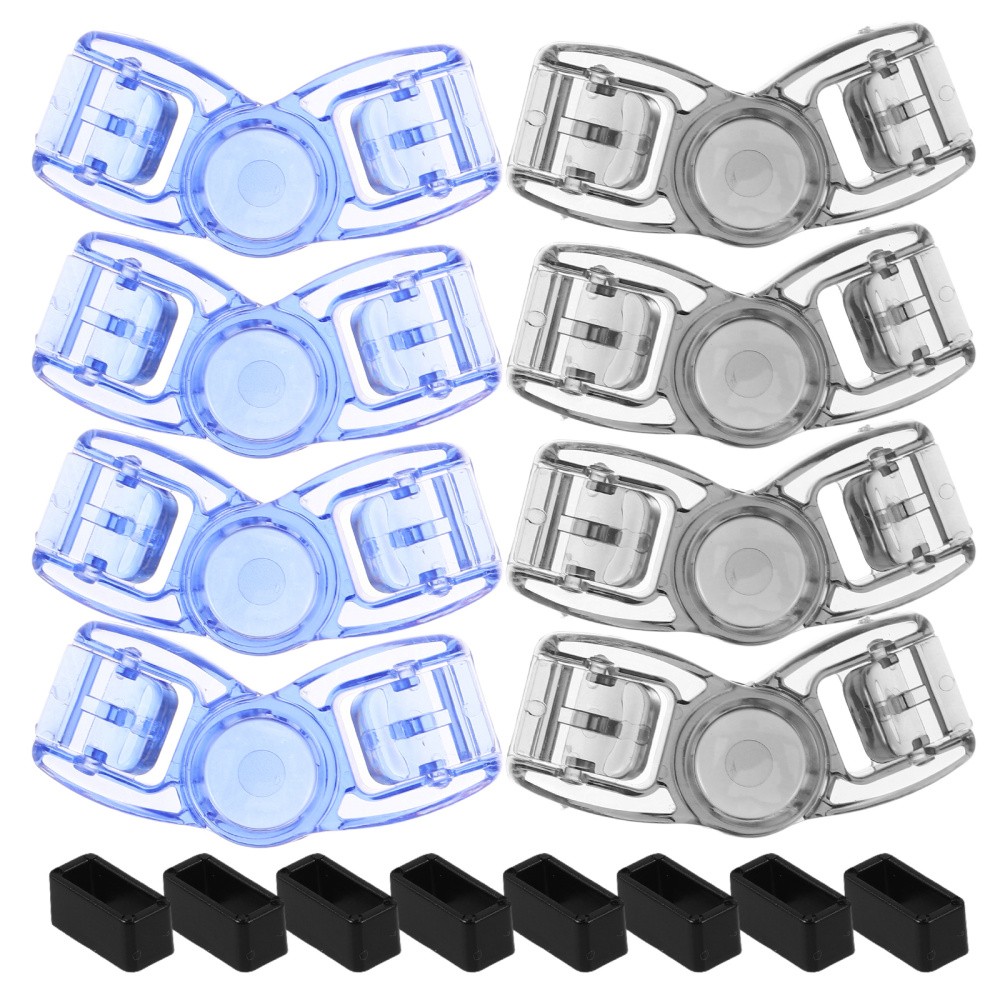 8 Pcs Swim Goggle Buckle Clips Plastic Replacement Universal Strap Connector
