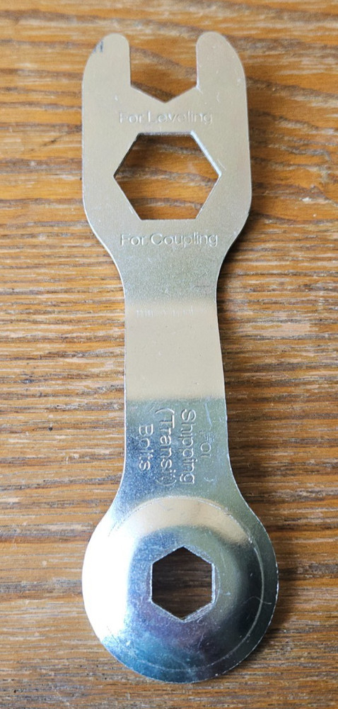 LEVELING, COUPLING, SHIPPING METAL MULTI TOOL.