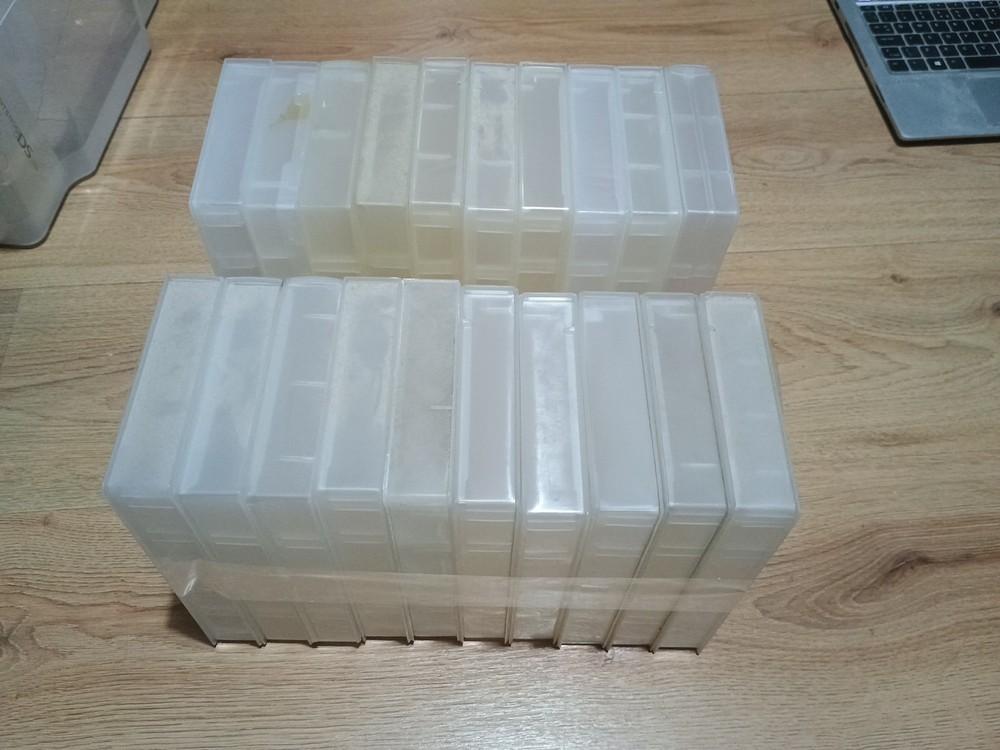 20 EMPTY VHS VIDEO TAPE STORAGE CASES Clear UpCycle Crafts Boxes