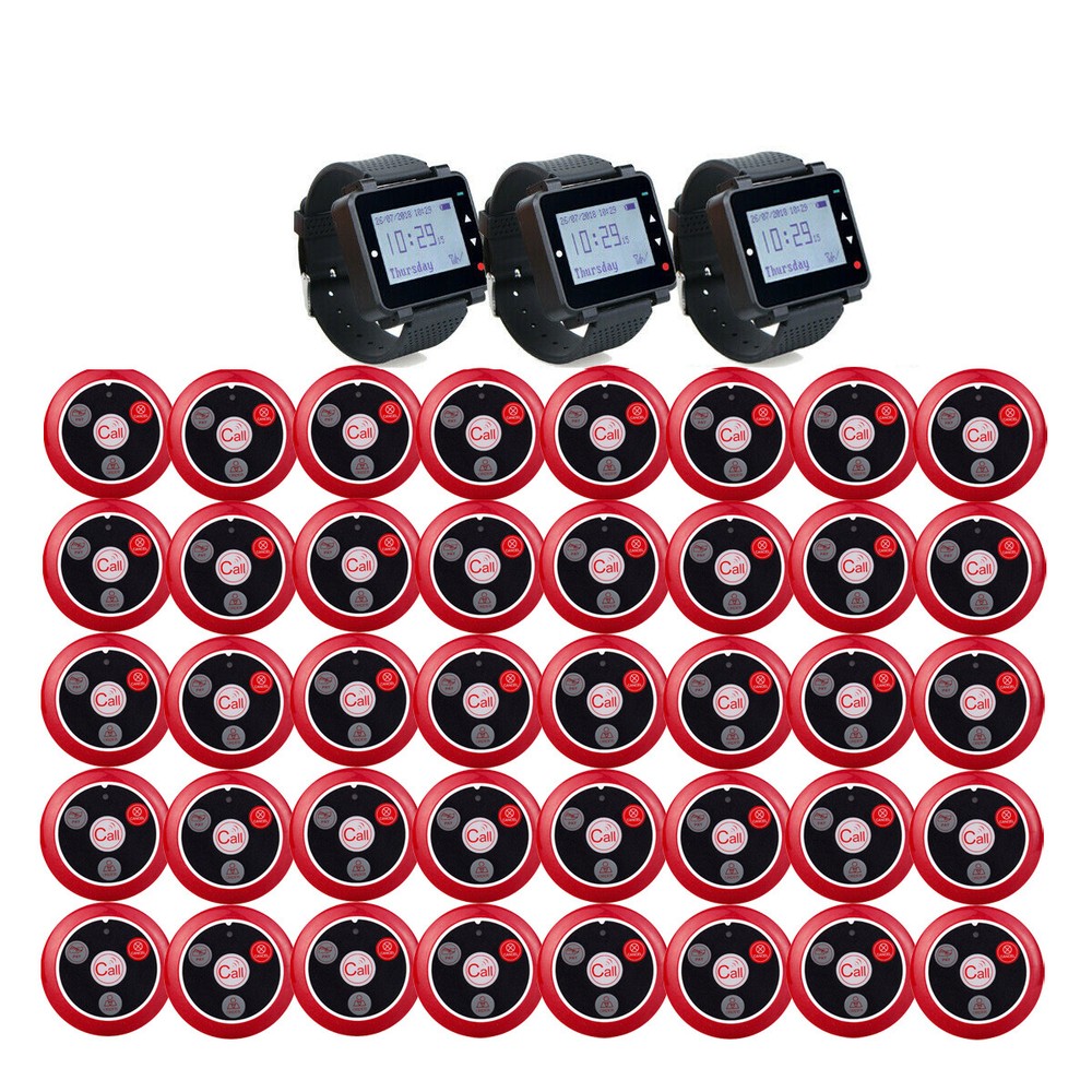 T128 Wireless Calling System 3 Watch 40 Wireless Restaurant Call Button Clinic
