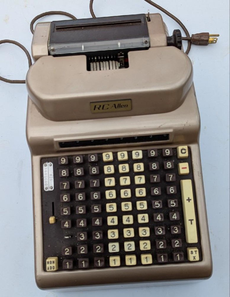 Vintage RC Allen 815 adding machine calculator
