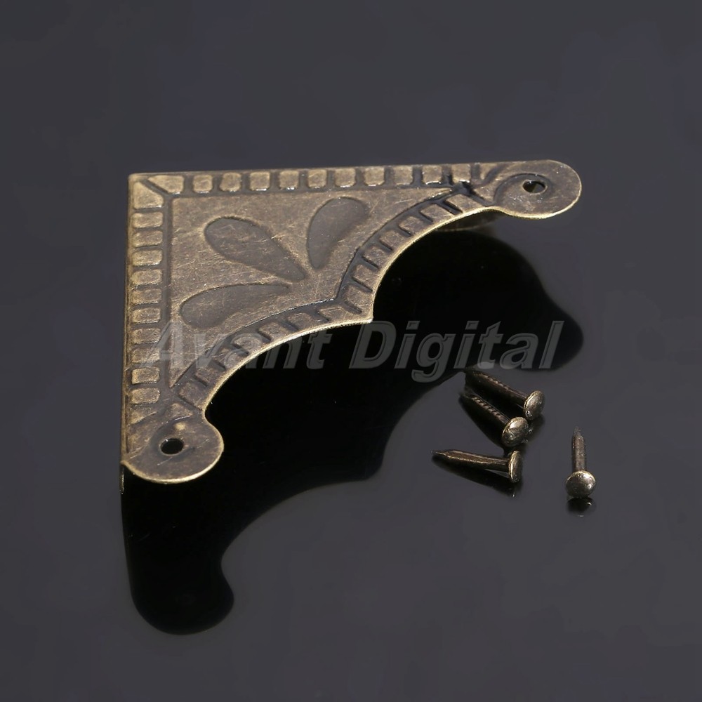 12pc Antique Jewelry Chests Box Corner Bracket Protector Guard Hardware Retro