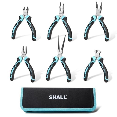 Mini Pliers Set, 6-Piece Small Pliers Tool Set Includes Needle Nose, Long mini